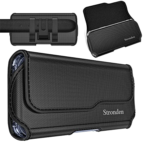Stronden Holster for Samsung Galaxy S23 Plus, S22 Plus, S21 Plus, S20 Plus – Military Grade Nylon Belt Holster with Metal Clip & Magnetic Closure (Fits Slim/Thin Case on)