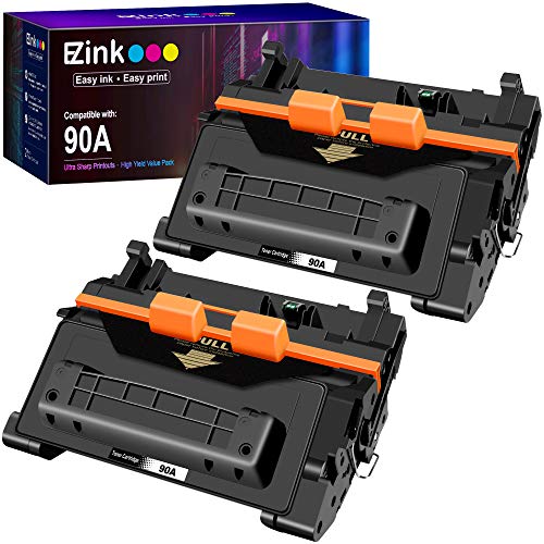 E-Z Ink (TM) Compatible Toner Cartridge Replacement for HP 90A CE390A 90X CE390X Compatible with Laserjet Enterprise 600 M601 M602 M603 M4555 M601n M602n M602x M603dn M603n Printer (Black, 2 Pack)