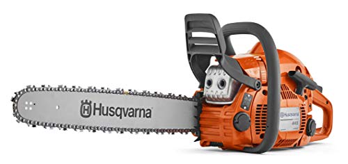 Husqvarna 445 Gas Chainsaw, 50-cc 2.8-HP, 2-Cycle X-Torq Engine, 18 Inch Chainsaw with Automatic Oiler, For Wood Cutting and Tree Trimming