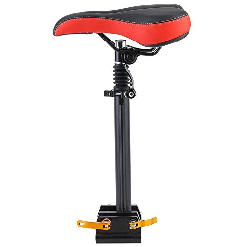 Electric Scooter Seat, Durable Adjustable Electric Scooter Seat Saddle for Xiao m i M365 Scooter Black Red Shockproof Anti-Rust Soft