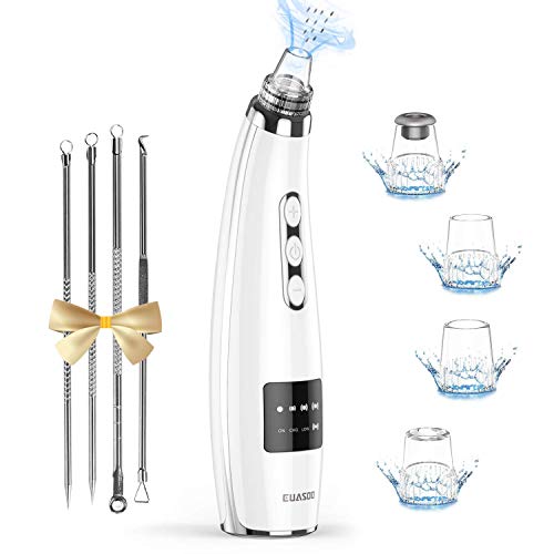 Blackhead Pore Vacuum Cleaner Remover, 2021 Upgraded Facial Pore Cleaner Electric USB Rechargeable Acne Comedone Whitehead Extractor with 5 Probes and Blackhead Remover Kit Suction for Women & Men