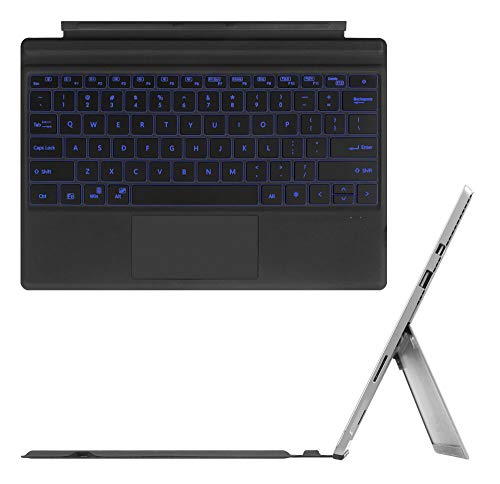 Keyboard Replacement Type Cover Trackpad Mouse for Microsoft Surface Pro 7 / 6 / 5 / 4 / 3 Ergonomic Portable Slim Wireless Bluetooth Rechargeable (with Backlit)