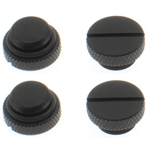 G1/4″ Plug Fitting,LBTODH 4pcs Black Plug Water Stop End Cap with O-Ring for PC Water Cooling Systems