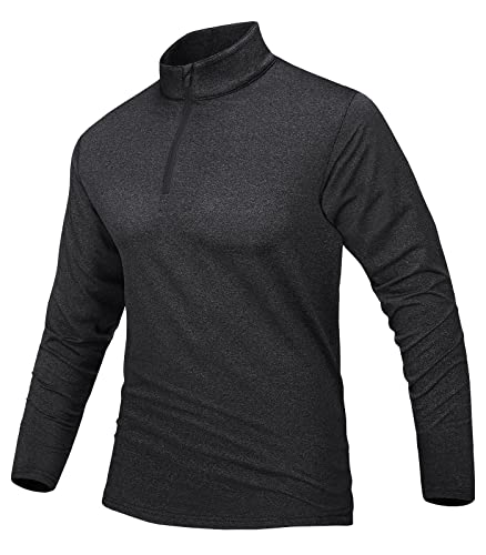 MAGNIVIT Men’s 1/4 Zip Sweatshirt Outdoor Active Performance Sports Sweatshirts Black