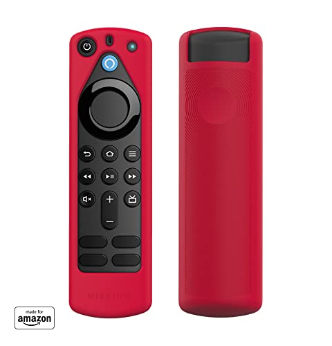Made for Amazon Remote Cover Case, for Alexa Voice Remote (3rd Gen) – Red
