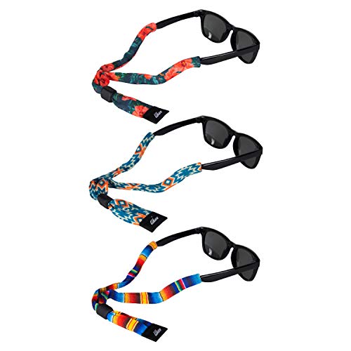 Ukes Kids Cotton Sunglass and Glasses Straps – Pack of 3 (Glasses Not Included)