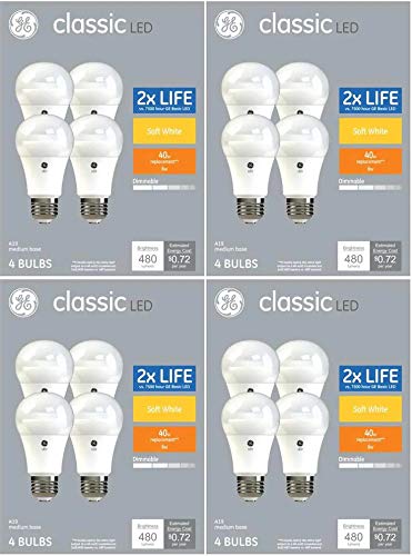 GE 40-Watt EQ A19 Soft White Dimmable LED Light Bulb (16 Pack, Classic)