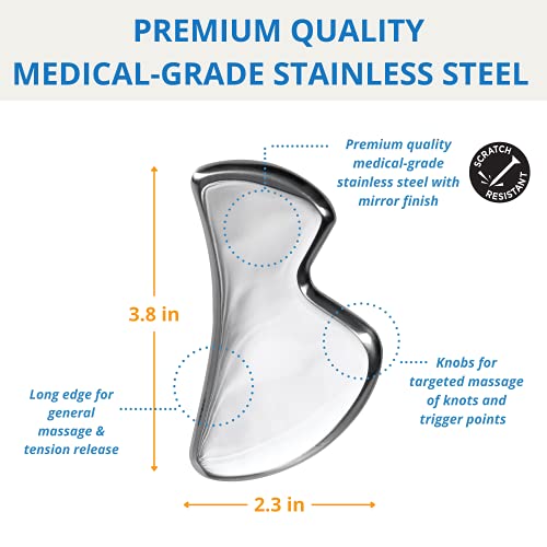 Stainless Steel Muscle Scraper Tool for Pain Relief, Easy to Use Gua Sha Massage Tool, Guasha Scraping Tool for Scar Tissue, Physical Therapy Myofascial Release Tool, IASTM Tools Deep Soft Tissue | The Storepaperoomates Retail Market - Fast Affordable Shopping