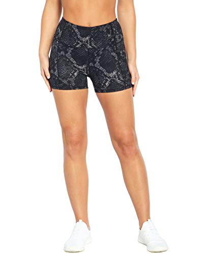 Jessica Simpson Sportswear Women’s Tummy Control Hottie Short, Black Cobra, Medium