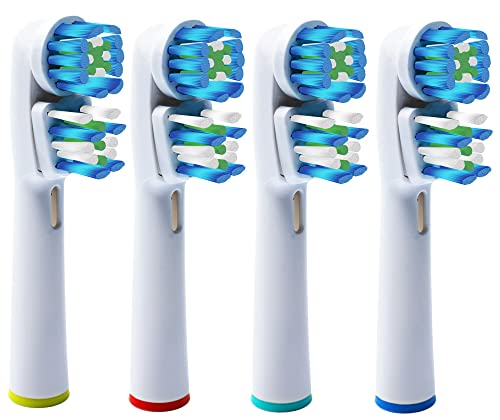 Replacement Brush Heads for Braun Oral-B Dual Clean Electric Toothbrush – Pack of 4