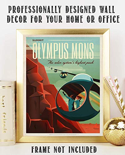 Astronomy Poster – SpaceX Mars Travel Olympus Mons – 11×14 Unframed Art Print – Vintage Posters for Dark Academia, Space Poster for Astronomers and Space Exploration Enthusiasts | The Storepaperoomates Retail Market - Fast Affordable Shopping