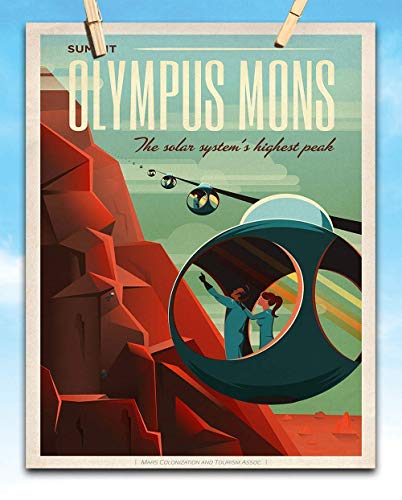 Astronomy Poster – SpaceX Mars Travel Olympus Mons – 11×14 Unframed Art Print – Vintage Posters for Dark Academia, Space Poster for Astronomers and Space Exploration Enthusiasts | The Storepaperoomates Retail Market - Fast Affordable Shopping