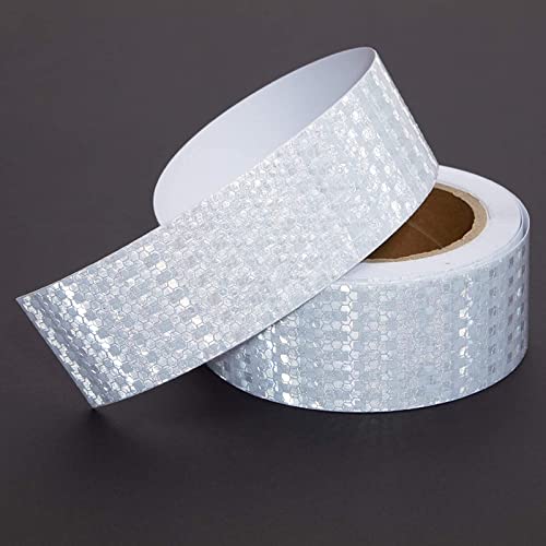 Stockroom Plus 2 Inch x 30 Feet White Reflector Tape, Safety Reflective Roll for Trailers, Bicycles, Cars, Trucks, Signs, Vehicles, Outdoor Use | The Storepaperoomates Retail Market - Fast Affordable Shopping