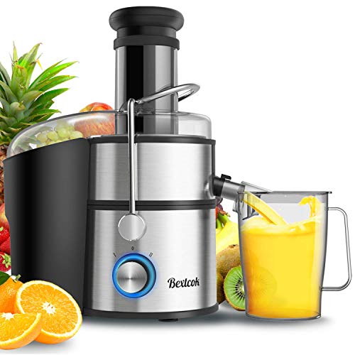 Juice Extractor, Bextcok Centrifugal Juicer Machines Ultra Fast Extract Various Fruit and Vegetable Electric Juice Extractor with 3″ Large Feed Chute BPA Free Easy Clean for Orange Celery Carrot