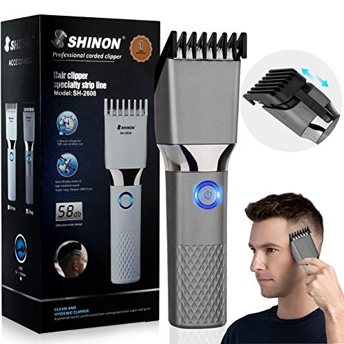 Hair Clippers for Men Women Kids, One Button Hair Length Adjustable Hair Trimmer for all Family Hair Cutting, Rechargeable Hair Clippers Easily Fast Haircut with One Button Hair Length Adjustment