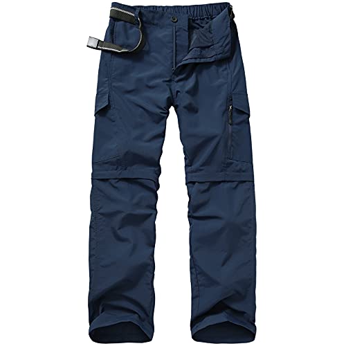 Mens Hiking Pants Quick Dry Lightweight Fishing Pants Convertible Zip Off Cargo Work Pants Trousers #6088,Royal Blue,42