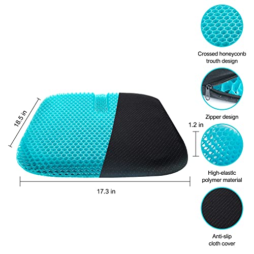 YSJILIDE Gel Seat Cushion for Long Sitting Breathable Honeycomb Design Pain Relief Egg Seat Cushion, Gel Enhanced Seat Cushion, Non-Slip, Egg Sitter Support Cushion, for Home Office Chair Cars | The Storepaperoomates Retail Market - Fast Affordable Shopping