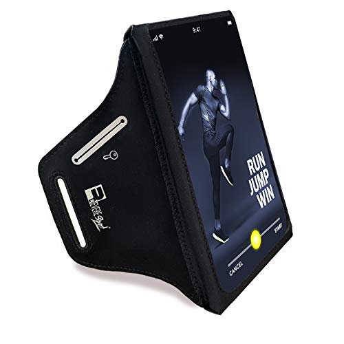 RevereSport Waterproof Running Armband for Phone with Case On (Otterbox, Lifeproof). Sports Phone Holder for iPhone 14/13/12/11/8/XR/Max/Plus/Pro & Samsung S23/S22/S21/S20/S10/Ultra & More