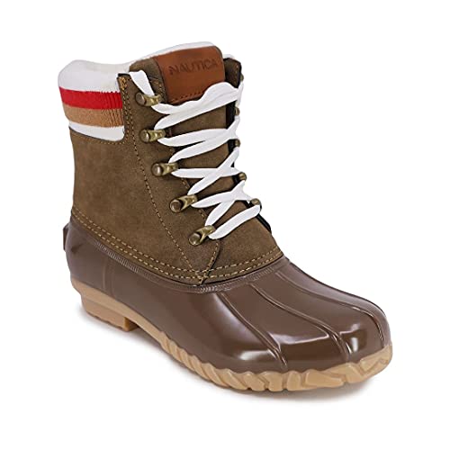 Nautica Womens Duck Boots – Waterproof Shell Insulated Snow Boot-Meloday-Taupe-7