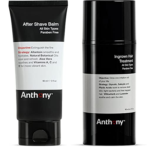 Anthony Ingrown Hair Treatment, 3 Fl Oz, and Anthony Aftershave Balm, 3 Fl Oz