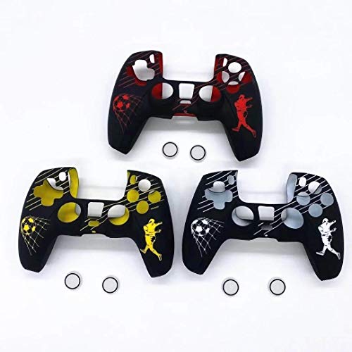 RJ 3 pack Silicone Cover for PS5 Controller. Anti Slip Controller Sleeve for PlayStation 5 Controller with Thumb Grips