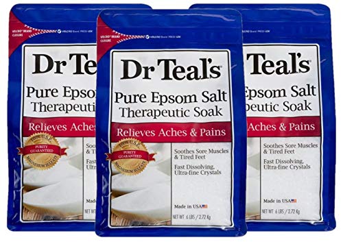Dr. Teal’s Therapeutic Soak Mothers Day Gift Set (3 Pack, 6lbs Ea.) – Unscented Soaking Solution Blended with Pure Epsom Salt – Ease Aches & Pains, Speed-Up Recovery Time – at Home Pain Remedy