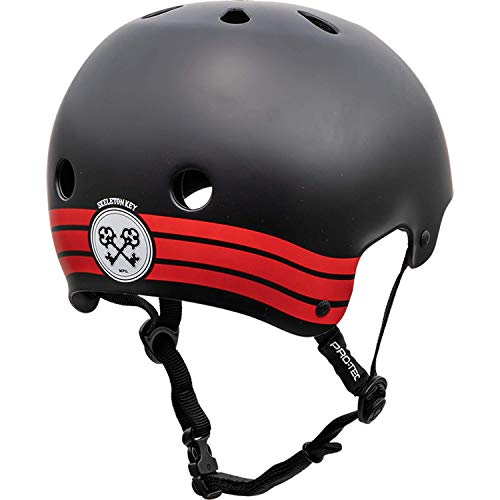 Universo Brands Protec Classic Old School Skeleton Key Black/Red- X-Large Helmet