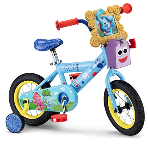 Nickelodeon Blue’s Clues & You! Kids Bike, 12-Inch Wheels, Ages 2-4 Year Old, Training Wheels Included, Blue