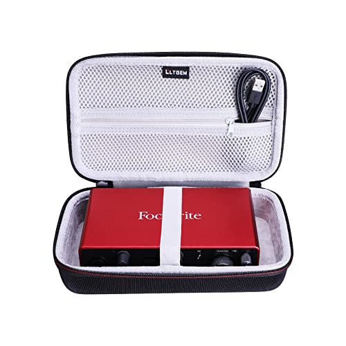 LTGEM EVA Hard Case for Focusrite Scarlett 4i4 (3rd Gen) USB Audio Interface with Pro Tools – Travel – Protective Carrying Storage Bag