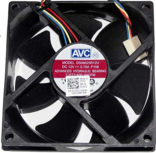 AVC 8025 DS08025R12U 12V Fan, 0.7A 4Wire CPU Cooler Fan