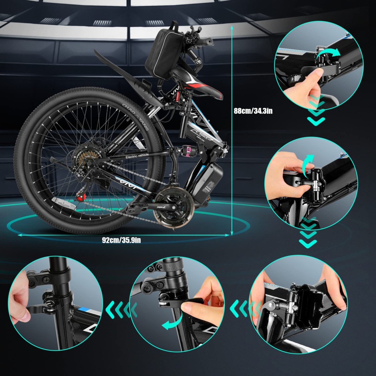 Vivi Electric Bike for Adults 26″ Ebike, 500W Folding Electric Bike, 20MPH Adult Electric Bicycles with Removable 48V Battery, Up to 50Miles Range, Shimano 21 Speed, Dual Shock Absorber | The Storepaperoomates Retail Market - Fast Affordable Shopping