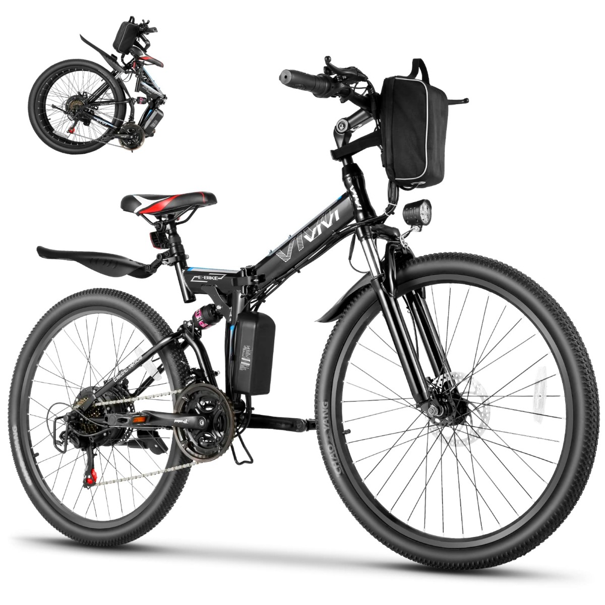 Vivi Electric Bike for Adults 26″ Ebike, 500W Folding Electric Bike, 20MPH Adult Electric Bicycles with Removable 48V Battery, Up to 50Miles Range, Shimano 21 Speed, Dual Shock Absorber | The Storepaperoomates Retail Market - Fast Affordable Shopping