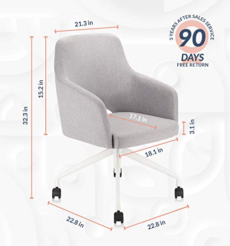Novigo Upholstered Home Office Kid’s Desk Chair Task Chair Leisure Chair for Bedroom Studying Room Vanity Room Grey | The Storepaperoomates Retail Market - Fast Affordable Shopping
