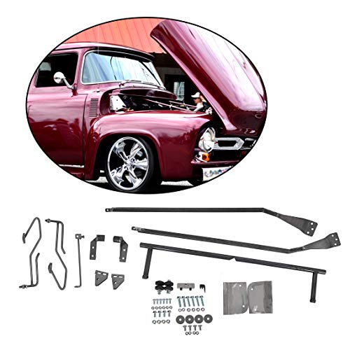 Hood Tilt Flip Kit Compatible with 1953-1956 Ford F-100 First Class Steel