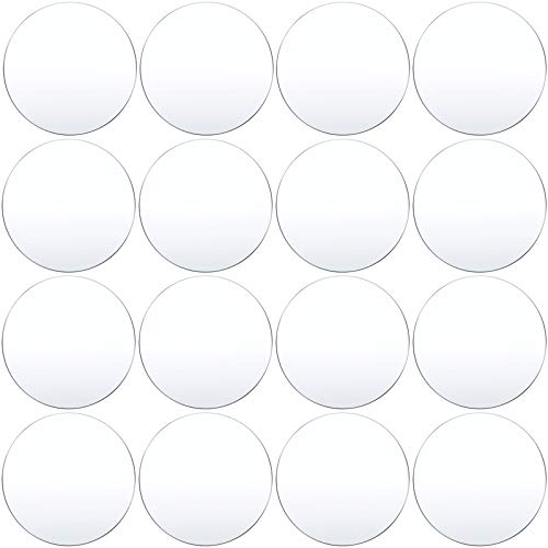 16 Pieces Clear Circle Acrylic 0.08 Inch Thick Round Acrylic Blanks Acrylic Discs Round Acrylic Panel for Picture Frame Painting DIY Crafts (Clear,4 Inch/ 10.16 cm)