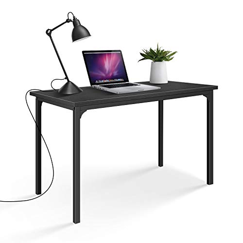 Simplux 47 Inch Home Office Computer Desk for Working, Studying, Writing or Gaming Modern Design, Simple Style, Black