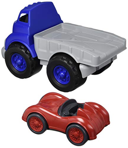 Green Toys Flatbed & Race Car, CB – Pretend Play, Motor Skills, Kids Toy Vehicles. No BPA, phthalates, PVC. Dishwasher Safe, Recycled Plastic, Made in USA. | The Storepaperoomates Retail Market - Fast Affordable Shopping