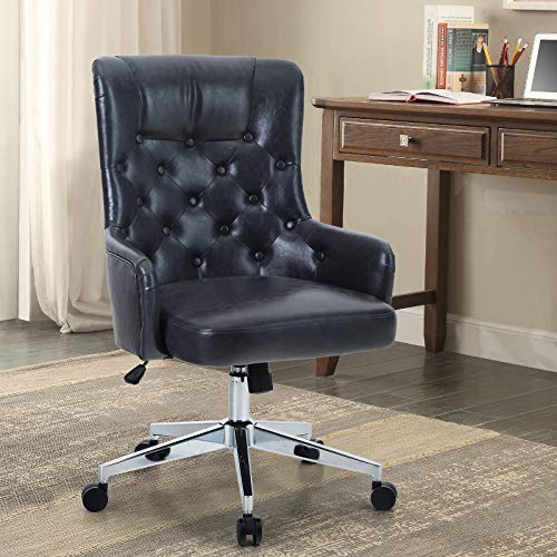 Sophia & William Office Chair Ergonomic Computer Desk Chair Swivel Adjustable Home Office Chair High-Back Executive Task Chair Morden PU Leather with Armrest Supports 300lbs, Dark Grey