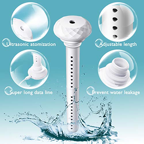 Mini Portable Humidifier Cool Mist Humidifier USB Air Humidifier Without Water Bottle with 6 Pieces 2 Sizes Replacement Humidifier Cotton Sticks for Travel Office Hotel Car Home (White) | The Storepaperoomates Retail Market - Fast Affordable Shopping
