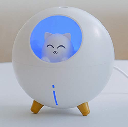 Upgraded ultrasonic ultra-quiet USB cute cold fog mini humidifier, suitable for children’s baby room bedroom, 7-color light and 2 spray modes automatically turn off Mute little cute humidifier