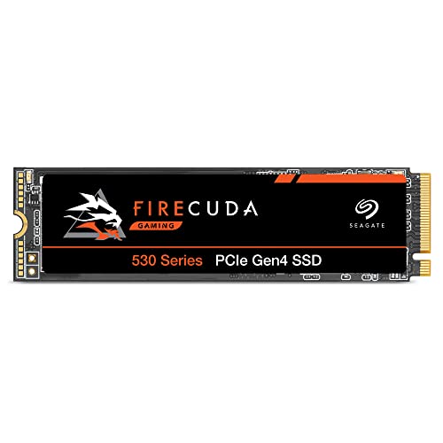 Seagate FireCuda 530 1TB Solid State Drive – M.2 PCIe Gen4 ×4 NVMe 1.4, speeds up to 7300 MB/s, Compatible PS5 Internal SSD, 3D TLC NAND, 1275 TBW, 1.8M MTBF, 3yr Rescue Services (ZP1000GM3A013)