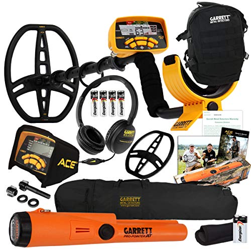 Garrett ACE 400 Metal Detector w/DD Coil, Pro-Pointer at, Daypack & Carry Bag