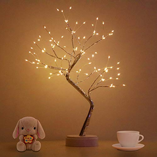 Bonsai Tree Light for Room Decor, Aesthetic Lamps for Living Room, Cute Night Light for House Decor, Good Ideas for Gifts, Home Decorations, Weddings,Christmas, Holidays and More (Warm White, 108 LED)