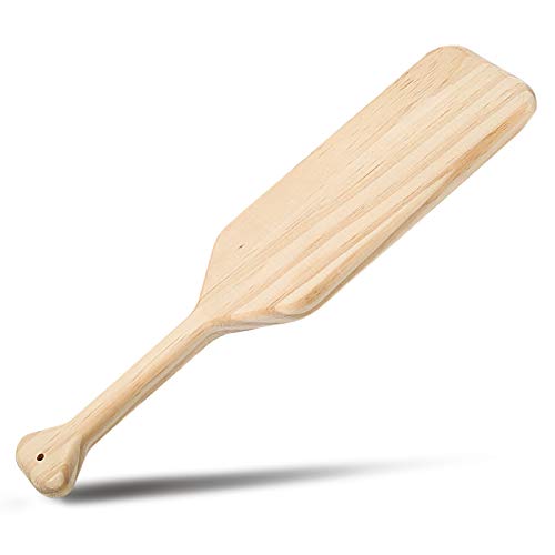 Pllieay 15 Inch Unfinished Wooden Paddle, Solid Pine Paddle, Natural Color Craft Wood Ideal for Nautical Craft Projects and DIY Home Decoration