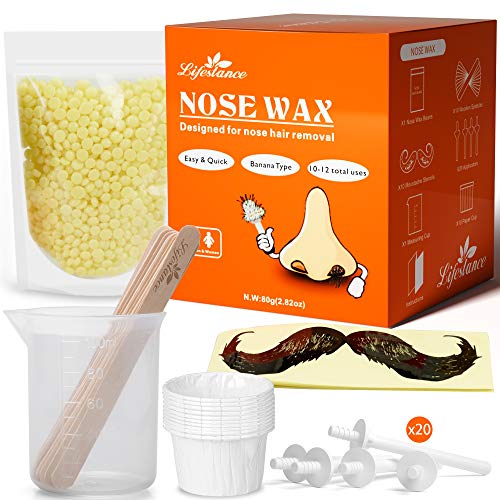 Lifestance Nose Wax Kit, Nose Hair Wax, Nose Wax for Quick & Easy Hair Removal, Painless Nose Hair Waxing Kit for Men Women (15-20 Times Usage )