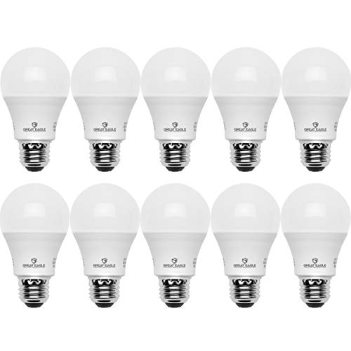 GREAT EAGLE LIGHTING CORPORATION A19 LED Light Bulb, 12W (75W Equivalent), UL Listed, 3000K (Soft White), 1050 Lumens, Non-dimmable, Standard Replacement (10 Pack)