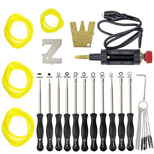 MOTOALL 11 PCS Carburetor Adjustment Tool Carb Adjusting Kit with ZT-1 500-13 Metering Lever Tool for Poulan Husqvarna STIHL Echo Trimmer Weedeater Chainsaw 2-Cycle Small Engine