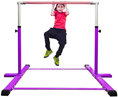 SL Power Gymnastic Kip Bar,Horizontal Bar for Kids Girls Junior,3′ to 5′ Adjustable Height,Home Gym Equipment,Ideal for Indoor and Home Training,1-4 Levels,300lbs Weight Capacity