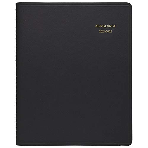 Academic Planner 2021-2022, AT-A-GLANCE Monthly Planner, 9″ x 11″, Large, for School, Teacher, Student, Black (7007405)