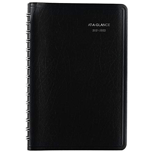 Academic Planner 2021-2022, AT-A-GLANCE Daily Appointment Book & Planner, 5″ x 8″, Small, for School, Teacher, Student, DayMinder, Black (AY4400)
